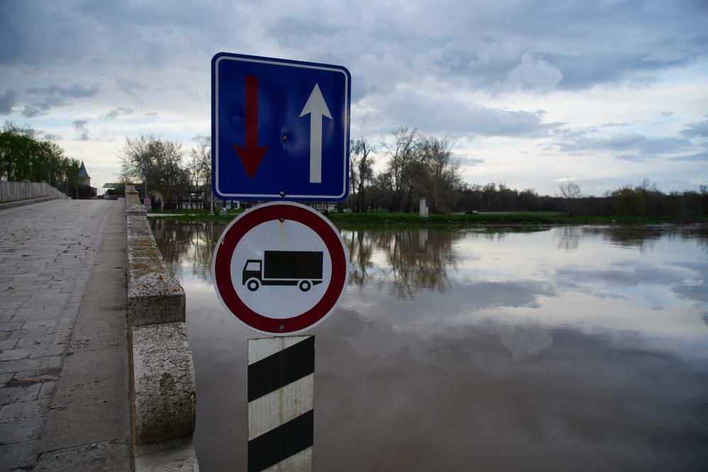 Tunca Nehri taştı, Sarayiçi havadan görüntülendi 4