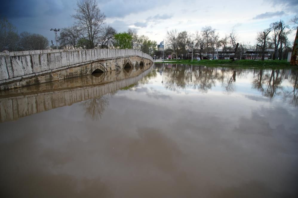 Tunca Nehri taştı, Sarayiçi havadan görüntülendi 5