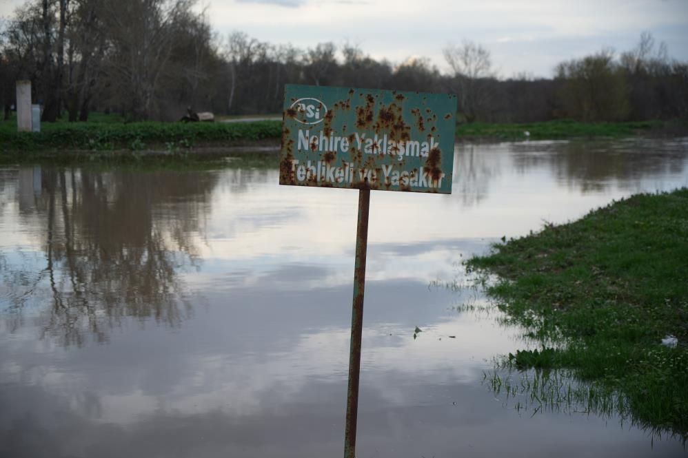 Tunca Nehri taştı, Sarayiçi havadan görüntülendi 6
