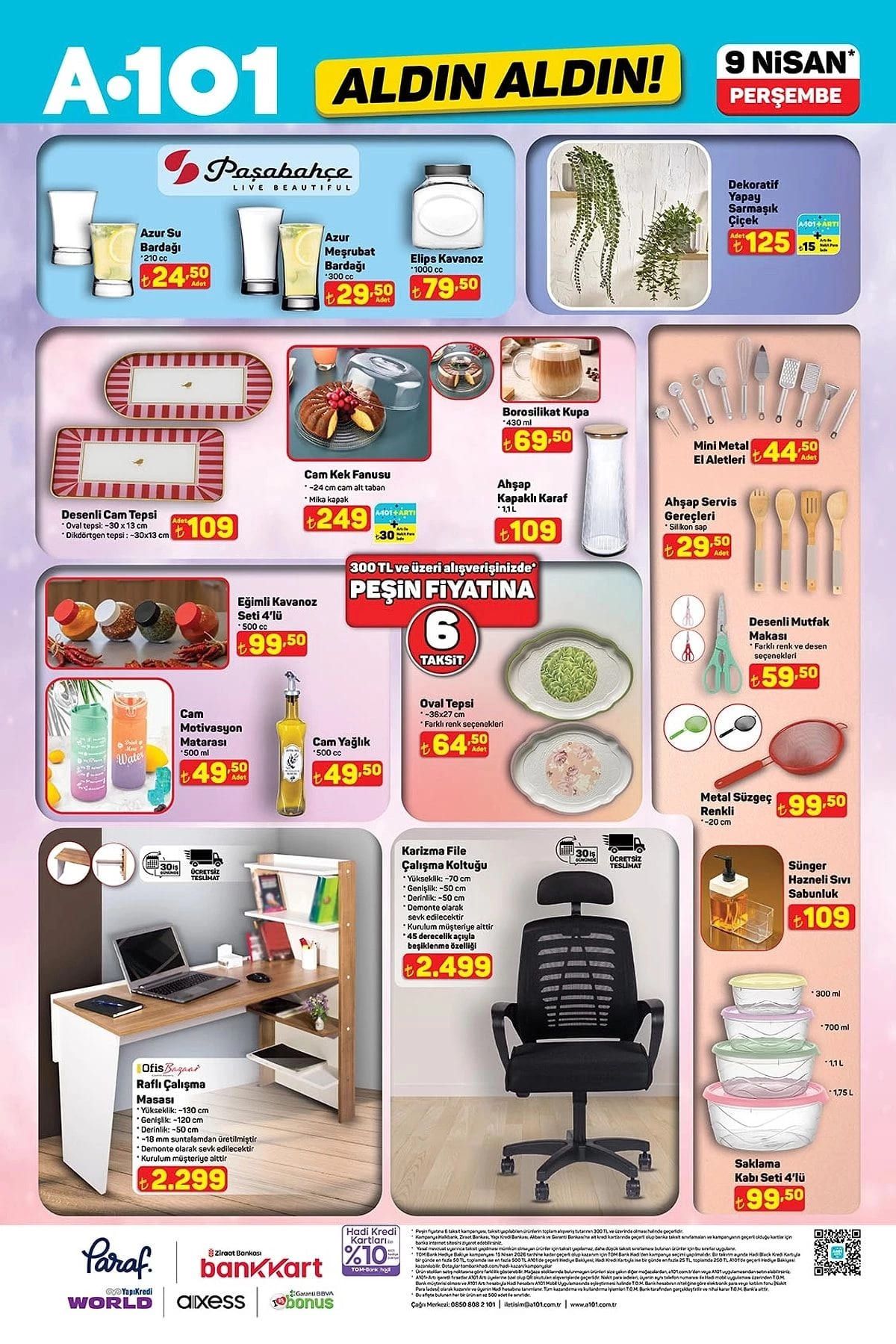 A101 9 Nisan Perşembe aktüel ürünler kataloğu yayımlandı! 9