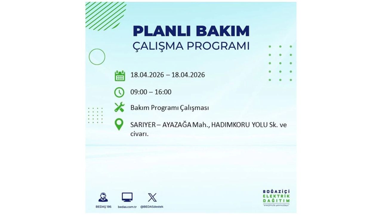 BEDAŞ uyard! İstanbul’da dev kesinti: İşte 18 Nisan İstanbul’da elektrik kesinti yaşanacak ilçeler 12