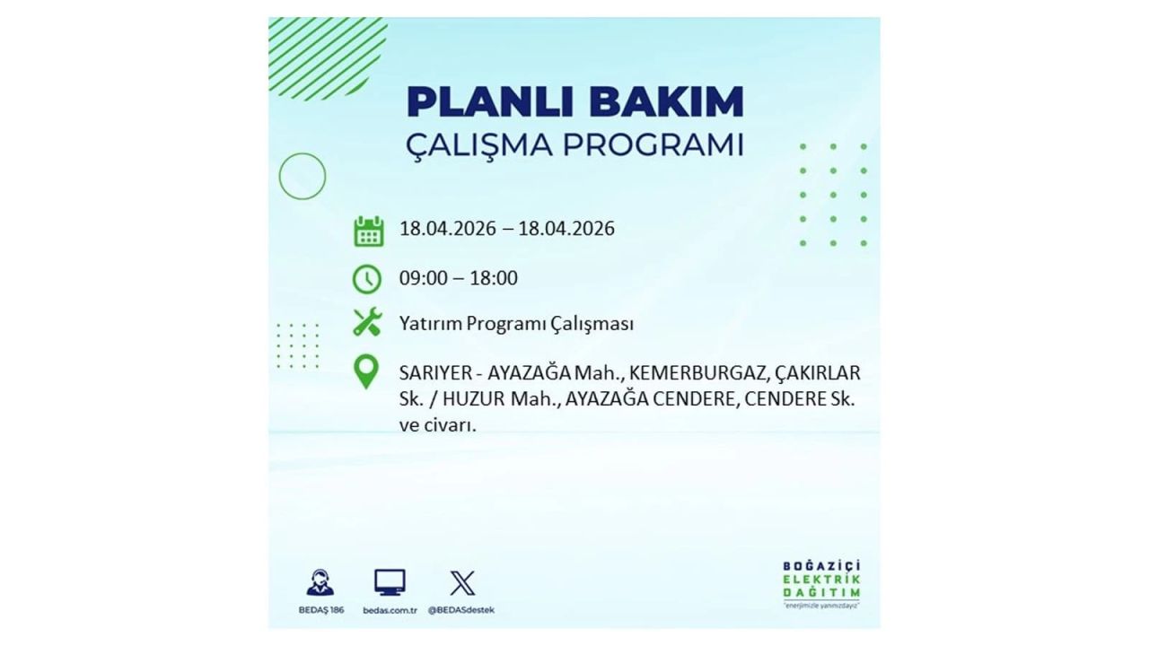 BEDAŞ uyard! İstanbul’da dev kesinti: İşte 18 Nisan İstanbul’da elektrik kesinti yaşanacak ilçeler 14