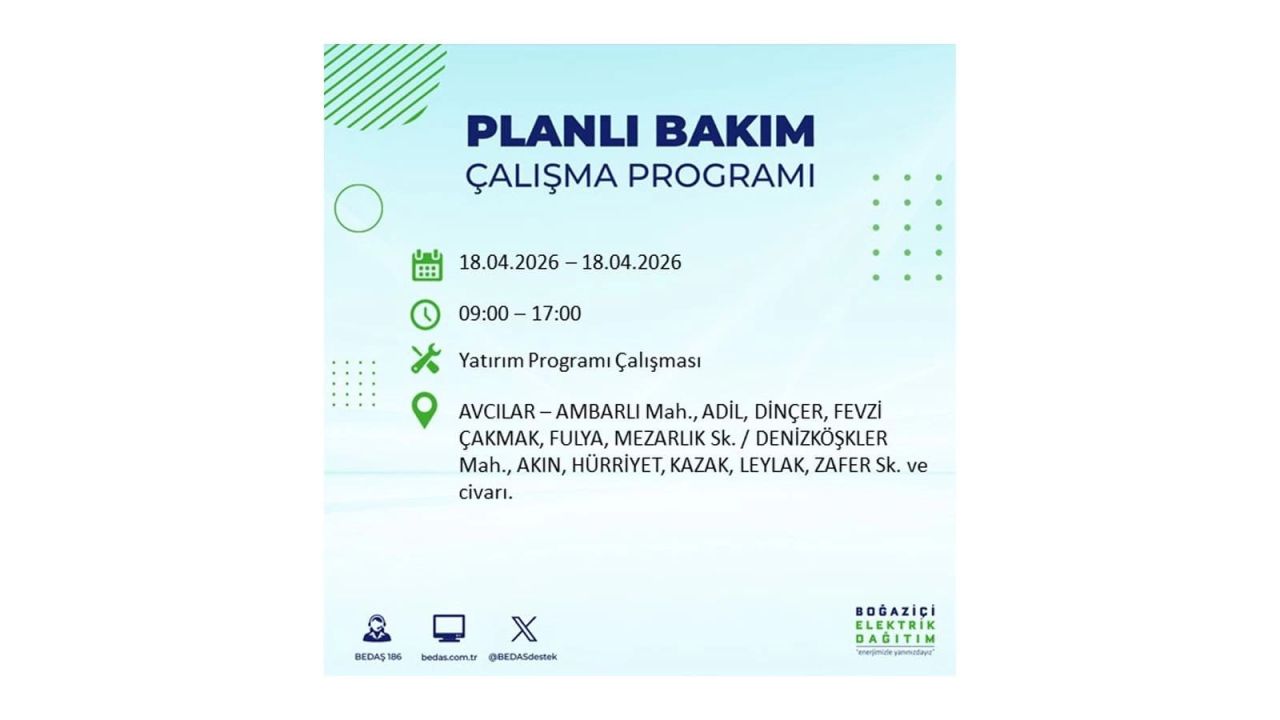 BEDAŞ uyard! İstanbul’da dev kesinti: İşte 18 Nisan İstanbul’da elektrik kesinti yaşanacak ilçeler 2