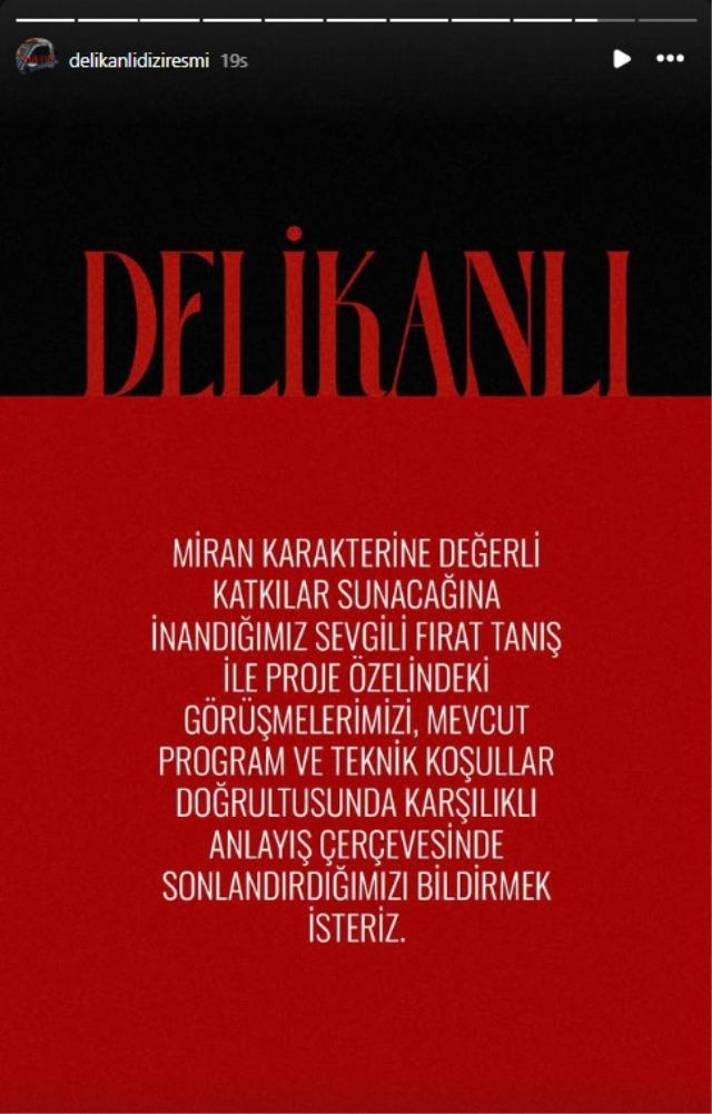 Fırat Tanış Delikanlı kadrosundan apar topar çıkarıldı! Çekilen sahneleri bile silindi... 3