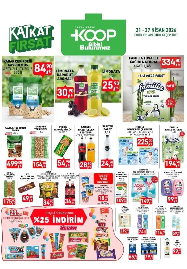 Tarım Kredi Market 21-27 Nisan 2026 aktüel ürünler kataloğu yayımlandı! İşte indirimli ürünler fiyat listesi 1