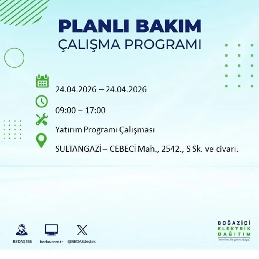 İstanbul'da yaşayanlar dikkat! Birçok ilçede elektrik kesintisi yaşanacak: İstanbul elektrik kesintisi sorgulama 24 Nisan 2026 34