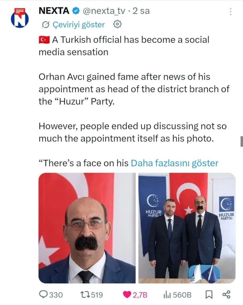 Bıyıklarıyla dünyanın gündemine oturan İlçe Başkanı Orhan Avcı konuştu! "Sadece bana yakıştığı için uzattım" 9