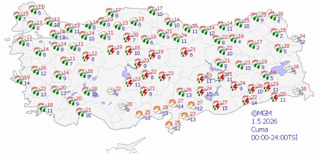 İstanbul'da hava bir anda değişecek: Güneşe aldanmayın, 1 Mayıs'ta sağanak var! 9