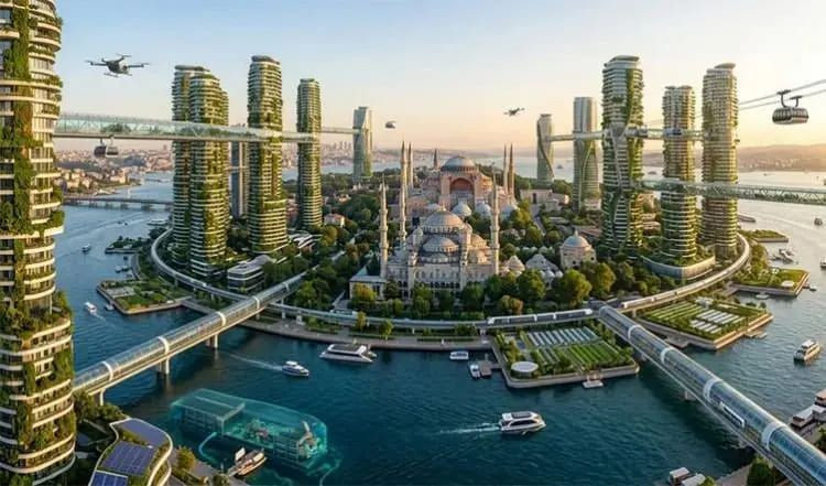 İşte yapay zekaya göre Türkiye'nin il il 100 yıl sonraki hali 12