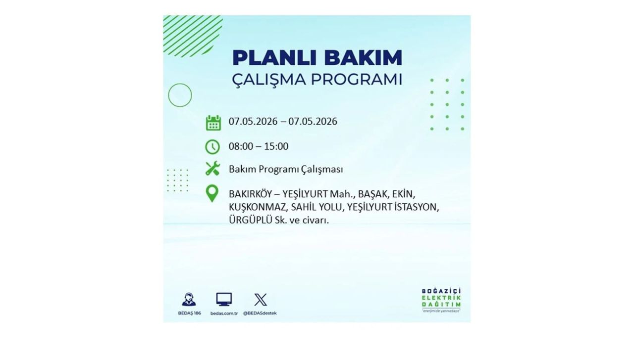 İstanbul'da elektrikler kesilecek: İşte ilçe ilçe liste (7 Mayıs 2026) 14
