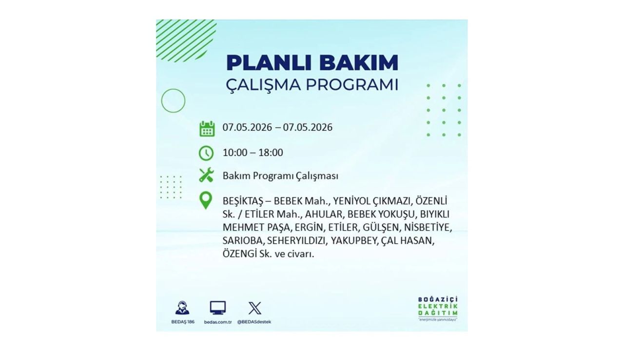 İstanbul'da elektrikler kesilecek: İşte ilçe ilçe liste (7 Mayıs 2026) 16