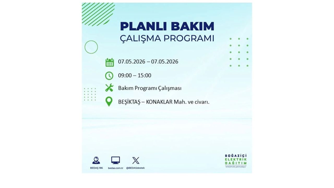 İstanbul'da elektrikler kesilecek: İşte ilçe ilçe liste (7 Mayıs 2026) 17