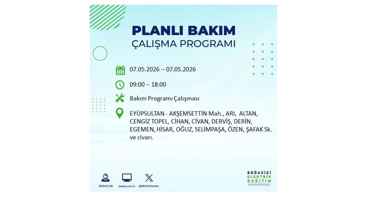 İstanbul'da elektrikler kesilecek: İşte ilçe ilçe liste (7 Mayıs 2026) 26