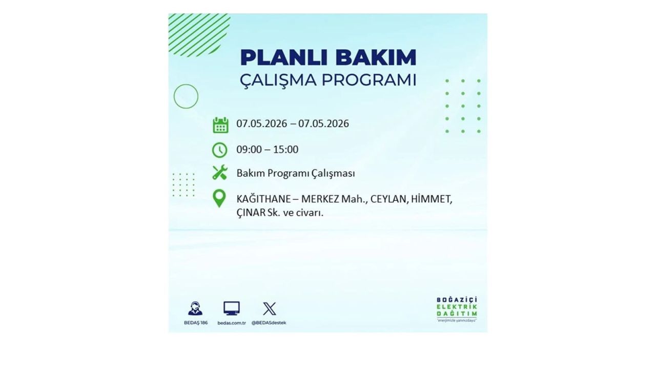 İstanbul'da elektrikler kesilecek: İşte ilçe ilçe liste (7 Mayıs 2026) 30