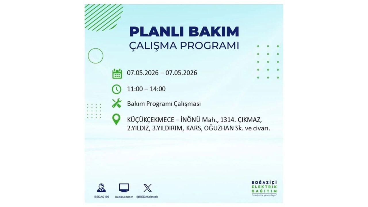 İstanbul'da elektrikler kesilecek: İşte ilçe ilçe liste (7 Mayıs 2026) 32
