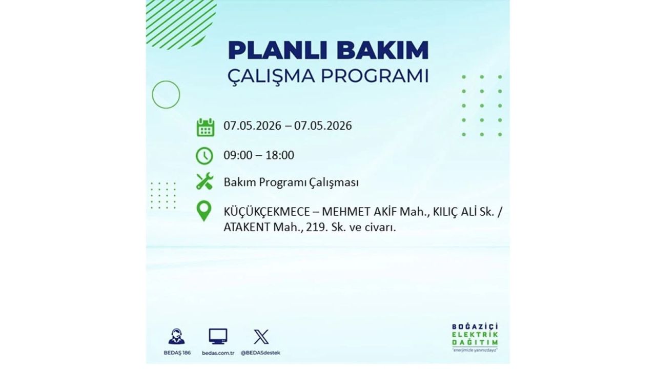 İstanbul'da elektrikler kesilecek: İşte ilçe ilçe liste (7 Mayıs 2026) 34