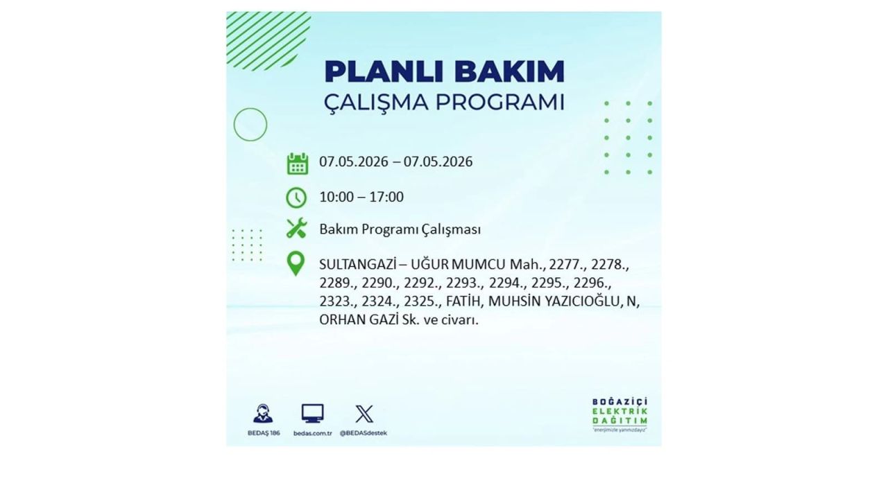 İstanbul'da elektrikler kesilecek: İşte ilçe ilçe liste (7 Mayıs 2026) 41