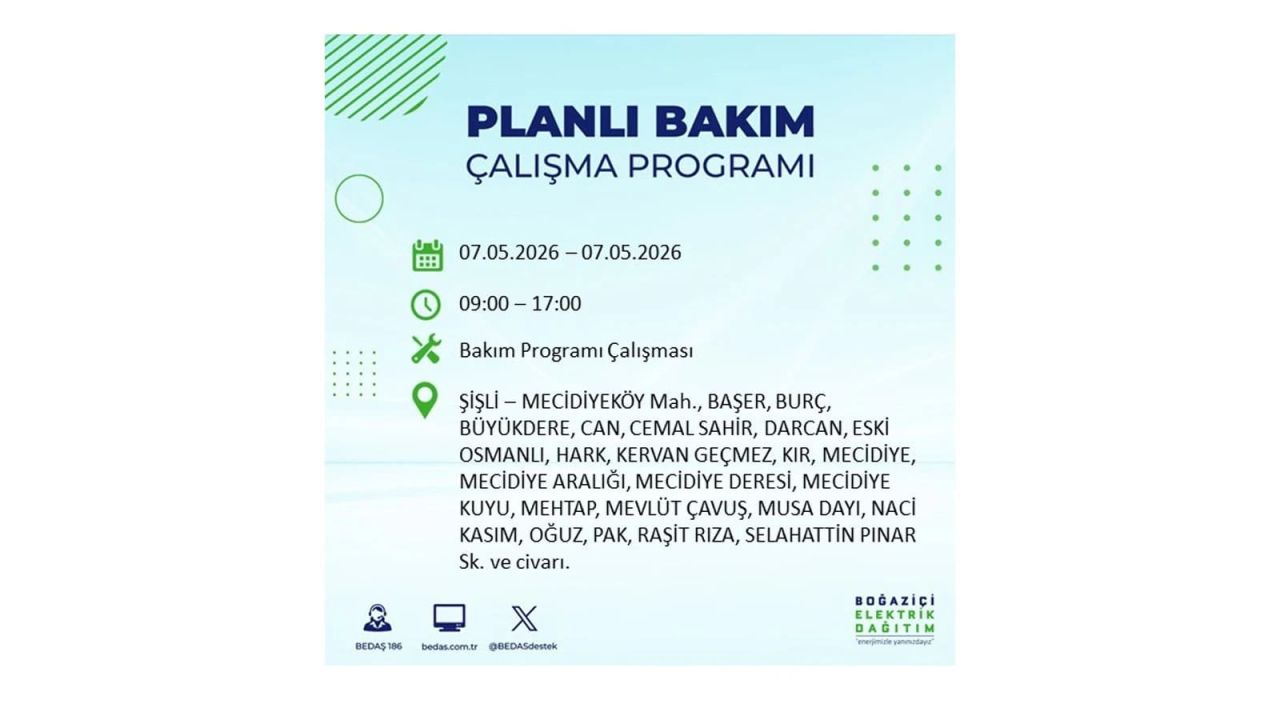 İstanbul'da elektrikler kesilecek: İşte ilçe ilçe liste (7 Mayıs 2026) 46