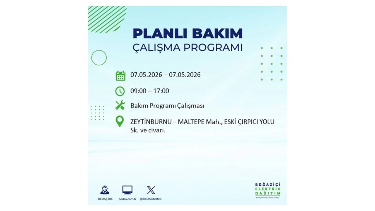 İstanbul'da elektrikler kesilecek: İşte ilçe ilçe liste (7 Mayıs 2026) 49