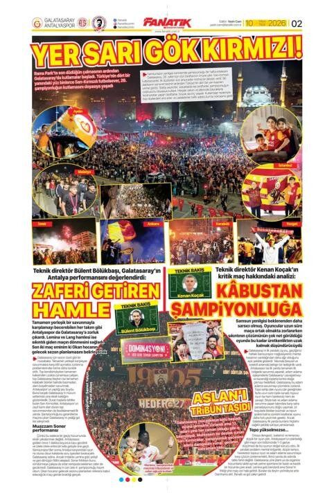 "Dört dörtlük şampiyon!" İşte Galatasaray'ın 26. şampiyonluğu sonrası atılan gazete manşetleri 18