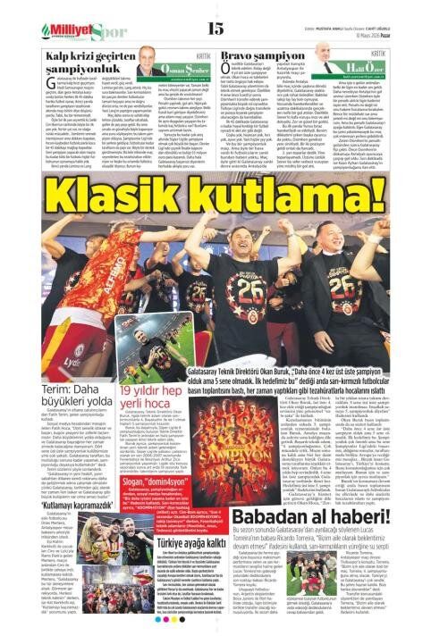 "Dört dörtlük şampiyon!" İşte Galatasaray'ın 26. şampiyonluğu sonrası atılan gazete manşetleri 25
