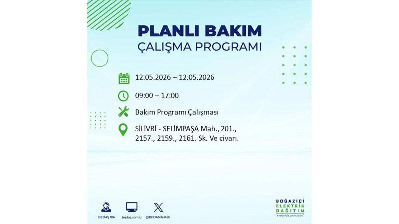 İstanbul'da dev elektrik kesintisi: İşte 12 Mayıs İstanbul elektrik kesintisi olan ilçeler ve mahalleler 16