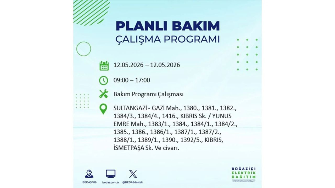 İstanbul'da dev elektrik kesintisi: İşte 12 Mayıs İstanbul elektrik kesintisi olan ilçeler ve mahalleler 6