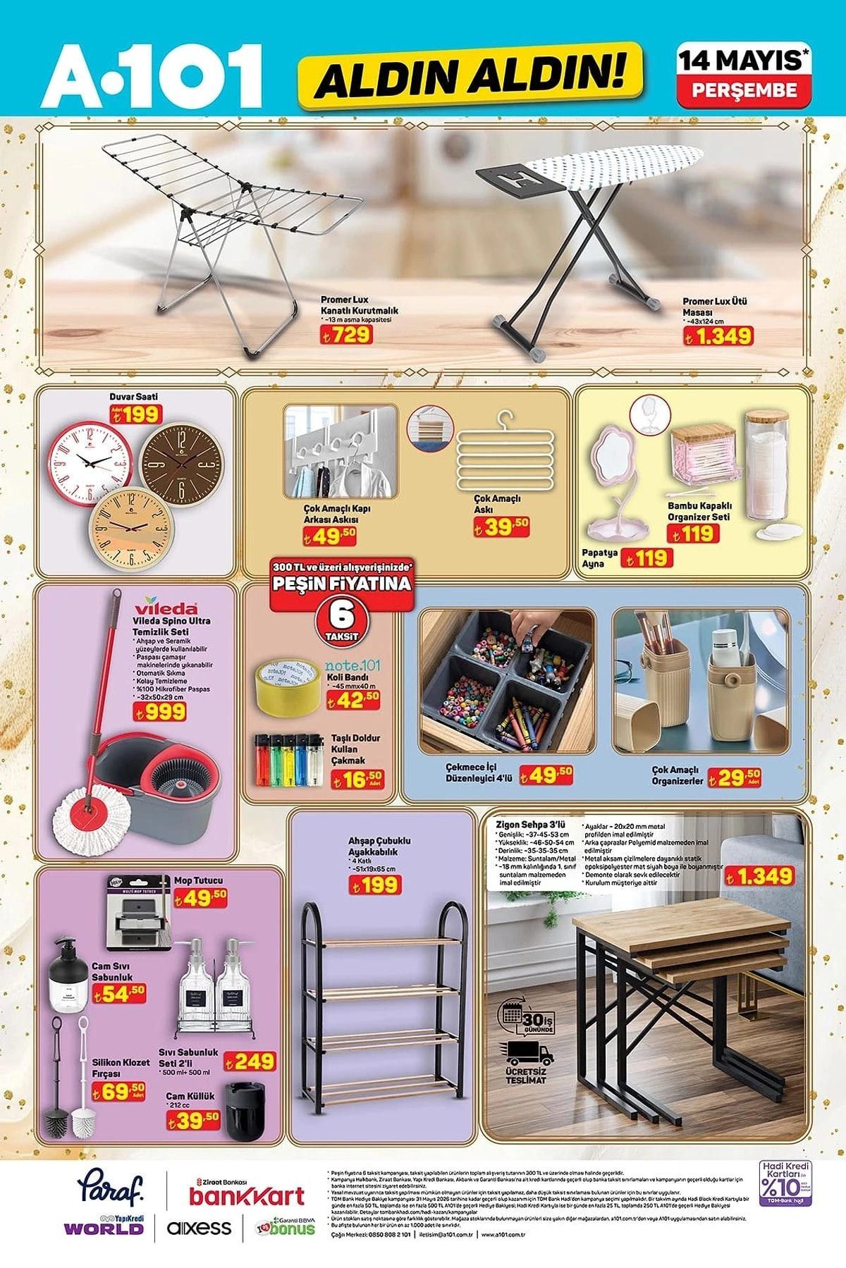 A101 14 Mayıs Perşembe aktüel ürünler kataloğu yayımlandı! A101 14 Mayıs Perşembe aktüel ürünler kataloğunda hangi ürünler var? 10