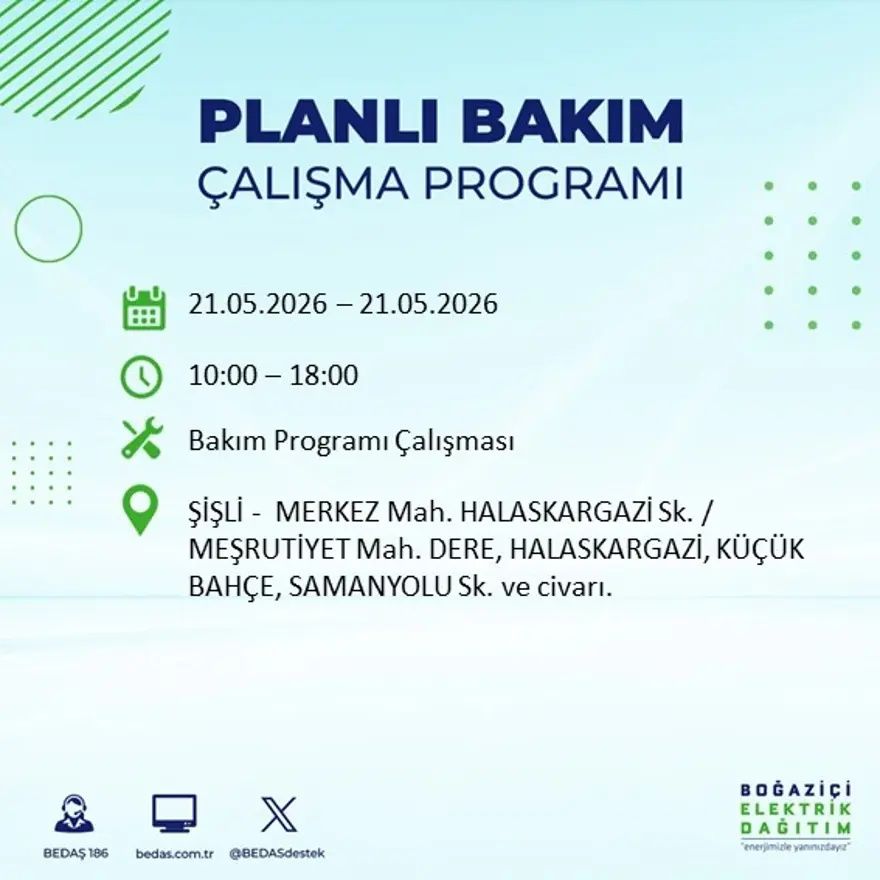 İstanbul'da dev elektrik kesintisi alarmı! 21 ilçede hayat 9 saat boyunca duracak! Bu gece başlıyor... 19