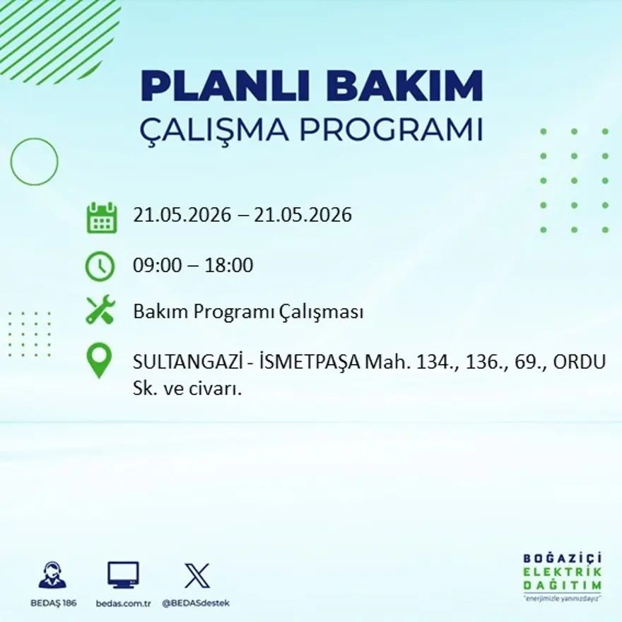 İstanbul'da dev elektrik kesintisi alarmı! 21 ilçede hayat 9 saat boyunca duracak! Bu gece başlıyor... 50