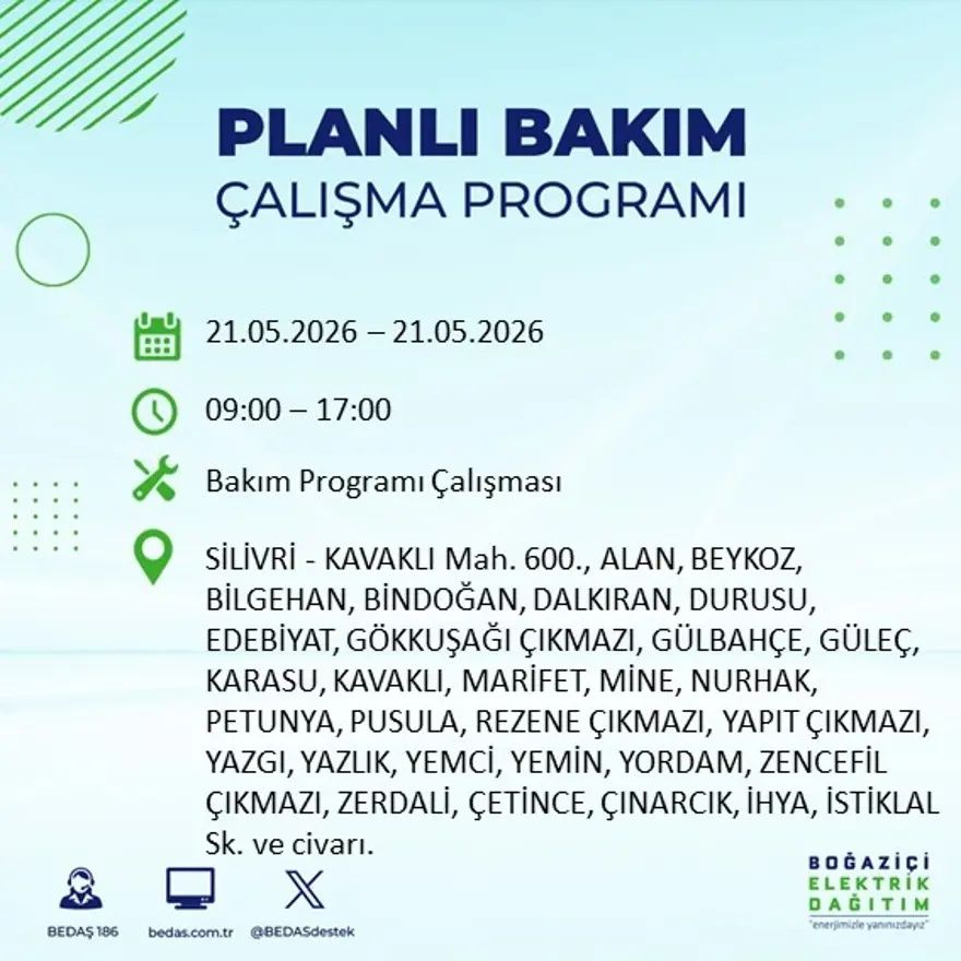 İstanbul'da dev elektrik kesintisi alarmı! 21 ilçede hayat 9 saat boyunca duracak! Bu gece başlıyor... 2
