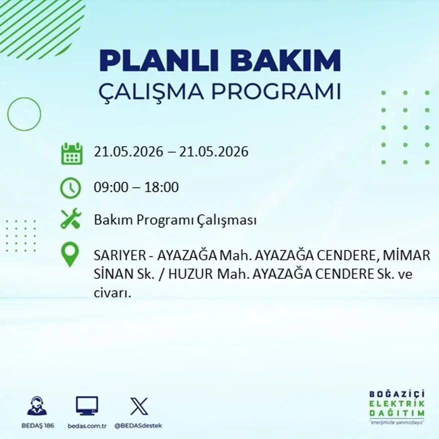 İstanbul'da dev elektrik kesintisi alarmı! 21 ilçede hayat 9 saat boyunca duracak! Bu gece başlıyor... 25