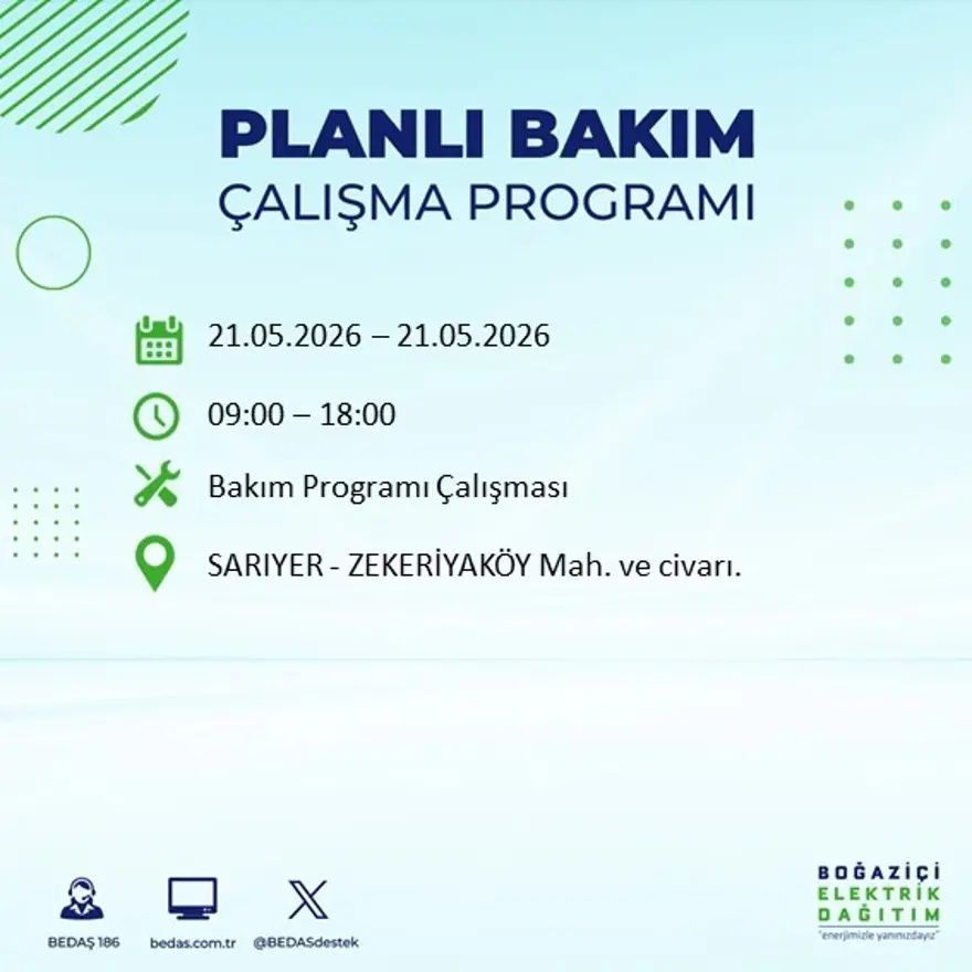 İstanbul'da dev elektrik kesintisi alarmı! 21 ilçede hayat 9 saat boyunca duracak! Bu gece başlıyor... 59