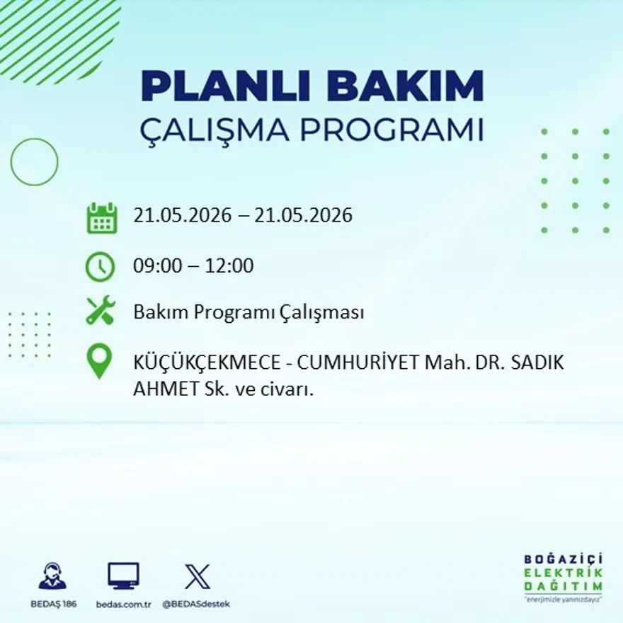 İstanbul'da dev elektrik kesintisi alarmı! 21 ilçede hayat 9 saat boyunca duracak! Bu gece başlıyor... 43