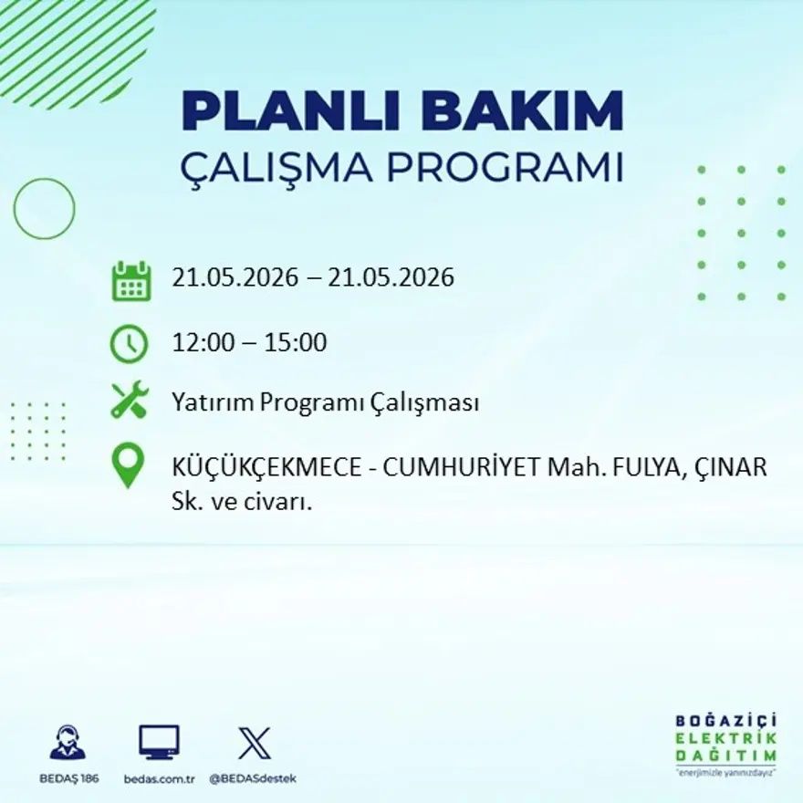 İstanbul'da dev elektrik kesintisi alarmı! 21 ilçede hayat 9 saat boyunca duracak! Bu gece başlıyor... 42