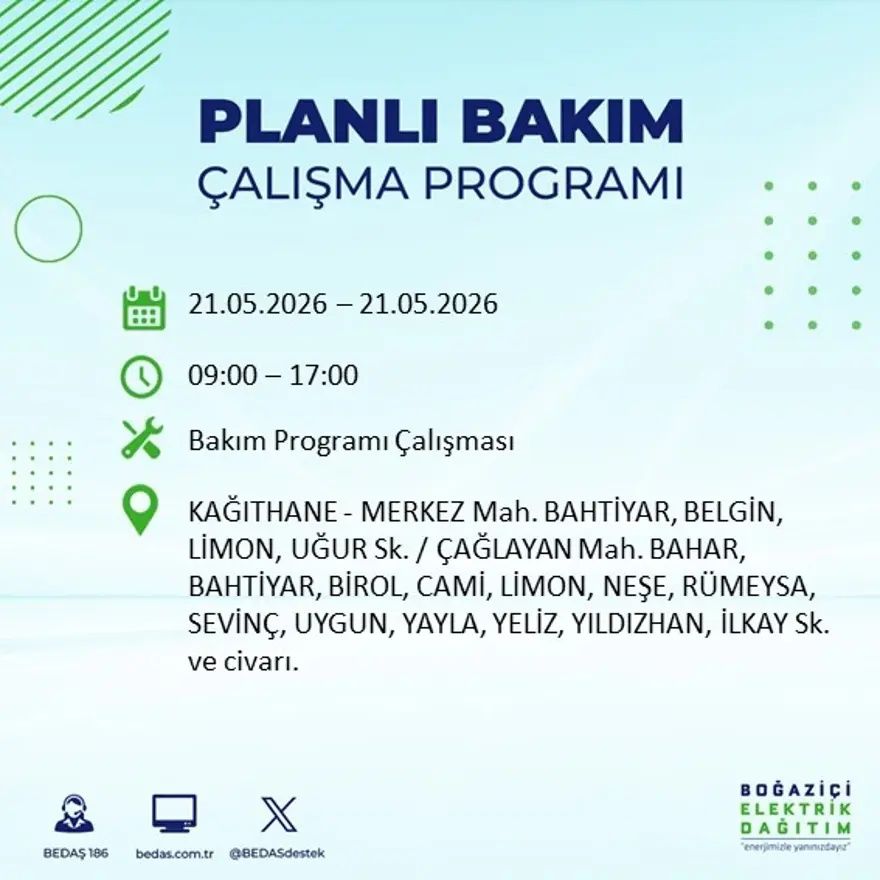 İstanbul'da dev elektrik kesintisi alarmı! 21 ilçede hayat 9 saat boyunca duracak! Bu gece başlıyor... 7