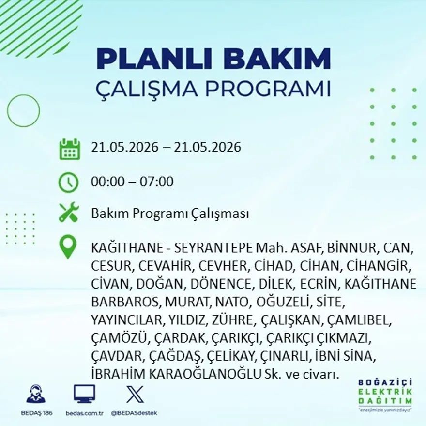 İstanbul'da dev elektrik kesintisi alarmı! 21 ilçede hayat 9 saat boyunca duracak! Bu gece başlıyor... 3