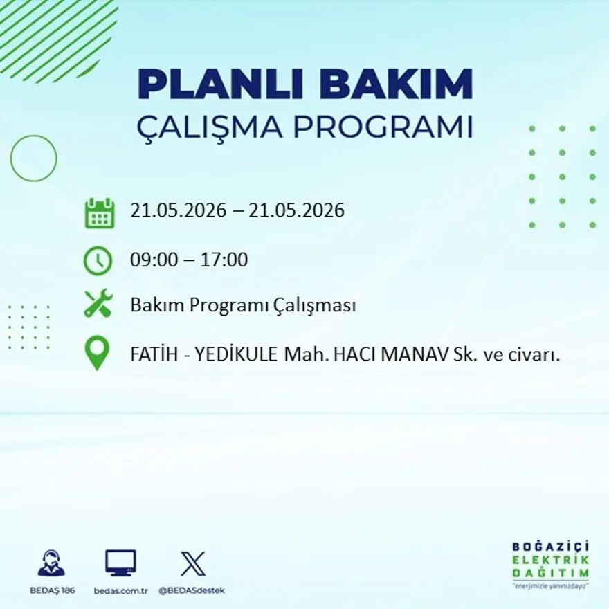 İstanbul'da dev elektrik kesintisi alarmı! 21 ilçede hayat 9 saat boyunca duracak! Bu gece başlıyor... 54