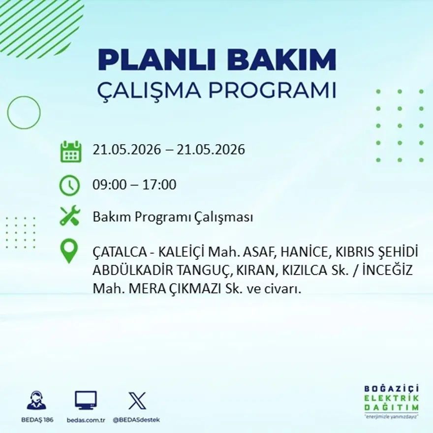 İstanbul'da dev elektrik kesintisi alarmı! 21 ilçede hayat 9 saat boyunca duracak! Bu gece başlıyor... 12