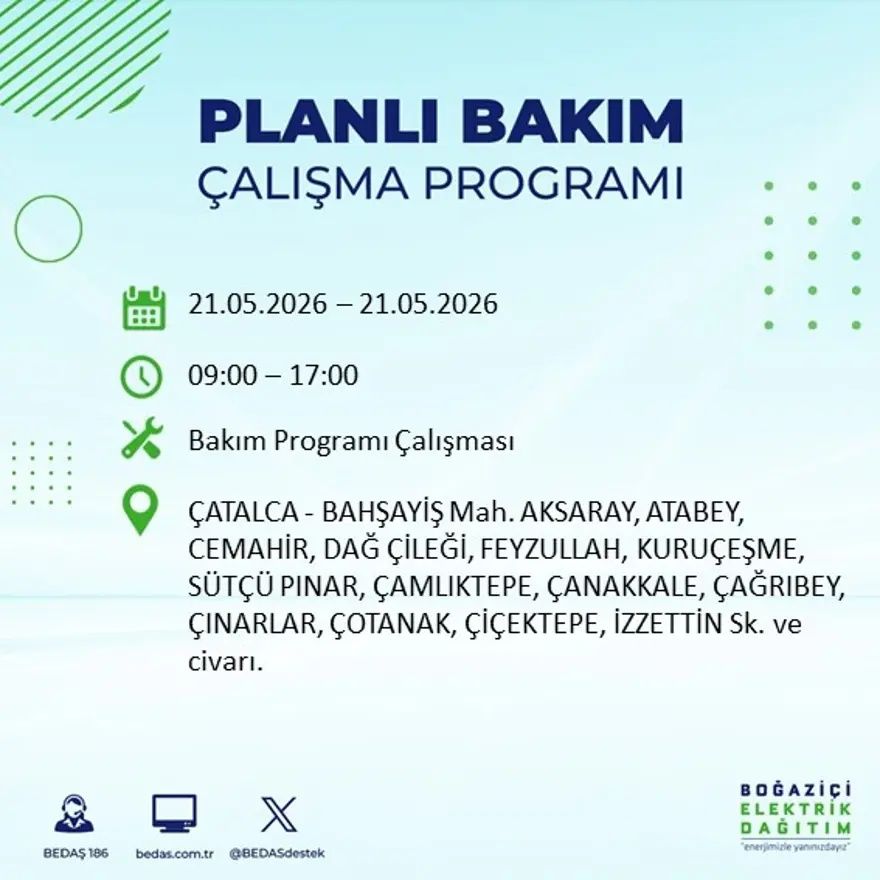 İstanbul'da dev elektrik kesintisi alarmı! 21 ilçede hayat 9 saat boyunca duracak! Bu gece başlıyor... 8