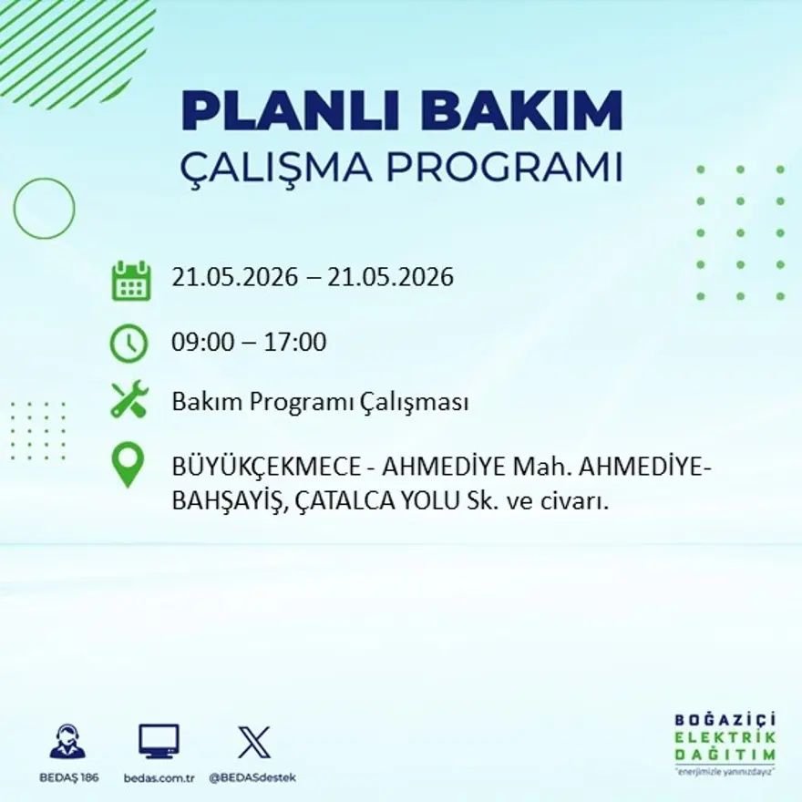 İstanbul'da dev elektrik kesintisi alarmı! 21 ilçede hayat 9 saat boyunca duracak! Bu gece başlıyor... 35