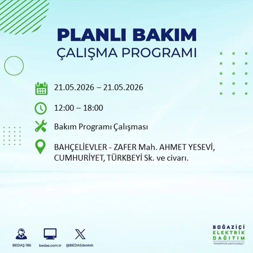 İstanbul'da dev elektrik kesintisi alarmı! 21 ilçede hayat 9 saat boyunca duracak! Bu gece başlıyor... 31