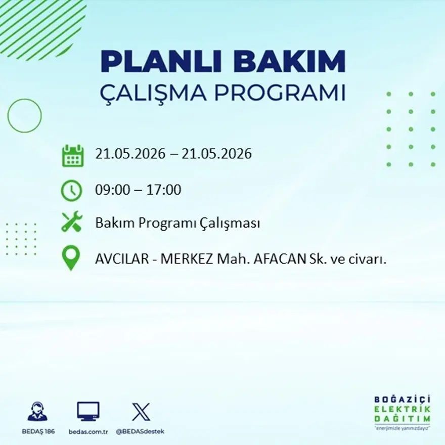 İstanbul'da dev elektrik kesintisi alarmı! 21 ilçede hayat 9 saat boyunca duracak! Bu gece başlıyor... 51