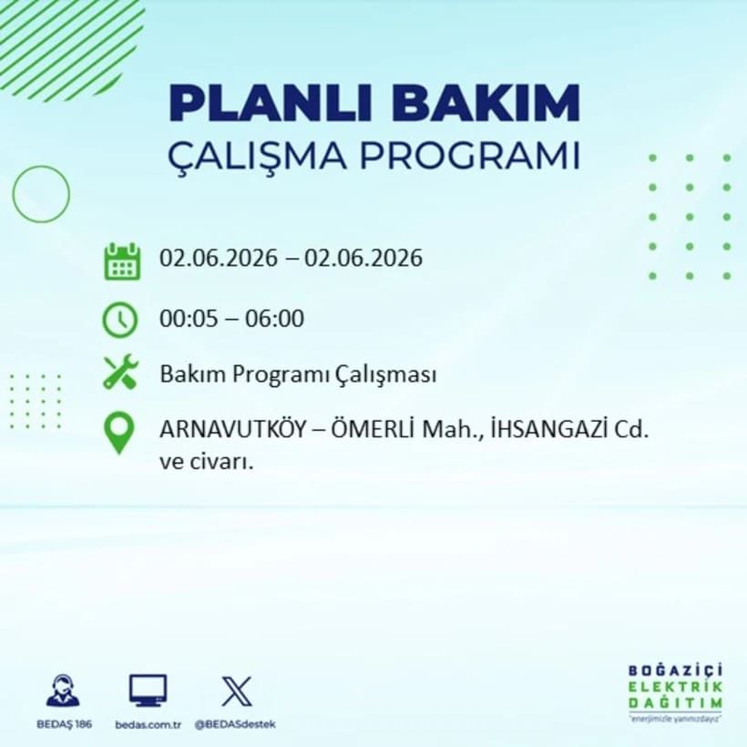 BEDAŞ duyurdu: İstanbul’da 2 Haziran Salı günü elektrikler kesilecek! İşte ilçe ilçe tam liste 1