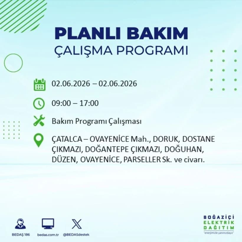 BEDAŞ duyurdu: İstanbul’da 2 Haziran Salı günü elektrikler kesilecek! İşte ilçe ilçe tam liste 14