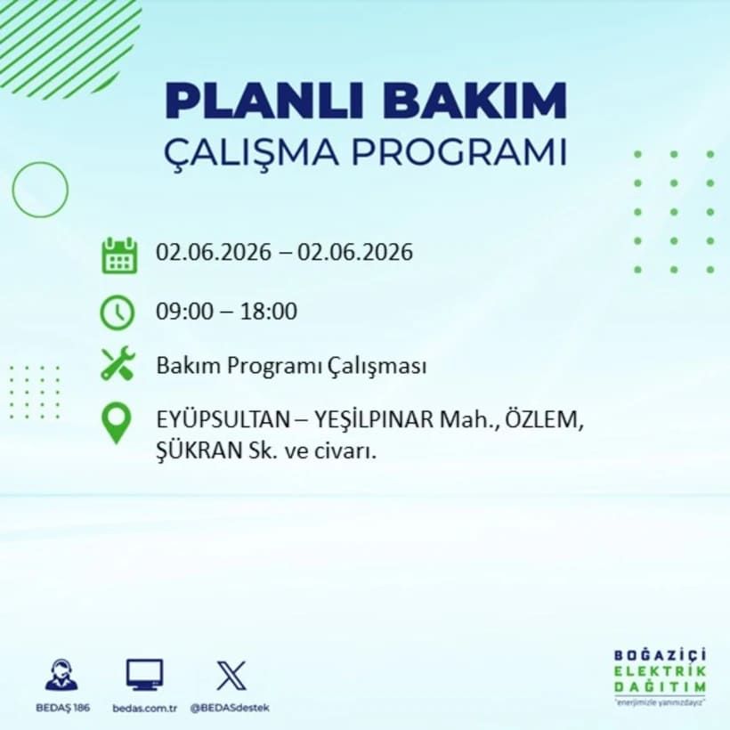 BEDAŞ duyurdu: İstanbul’da 2 Haziran Salı günü elektrikler kesilecek! İşte ilçe ilçe tam liste 15