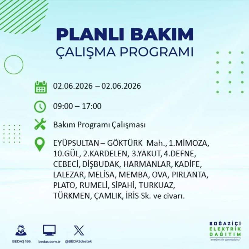 BEDAŞ duyurdu: İstanbul’da 2 Haziran Salı günü elektrikler kesilecek! İşte ilçe ilçe tam liste 16