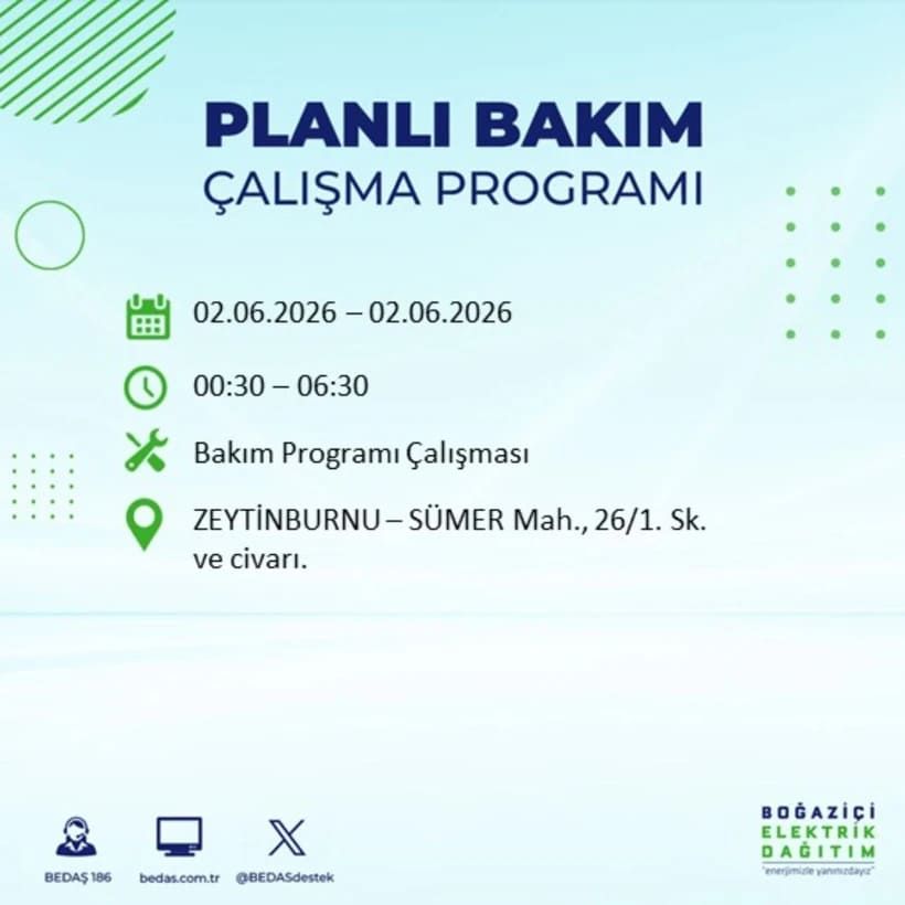 BEDAŞ duyurdu: İstanbul’da 2 Haziran Salı günü elektrikler kesilecek! İşte ilçe ilçe tam liste 36