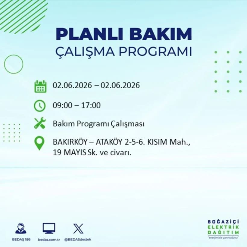 BEDAŞ duyurdu: İstanbul’da 2 Haziran Salı günü elektrikler kesilecek! İşte ilçe ilçe tam liste 7