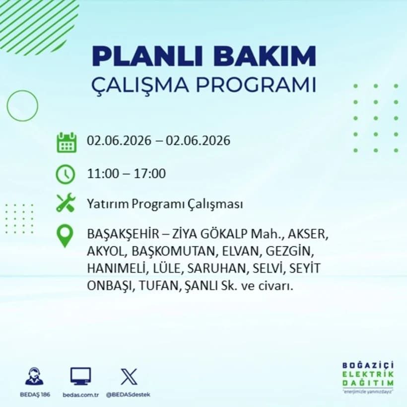 BEDAŞ duyurdu: İstanbul’da 2 Haziran Salı günü elektrikler kesilecek! İşte ilçe ilçe tam liste 8